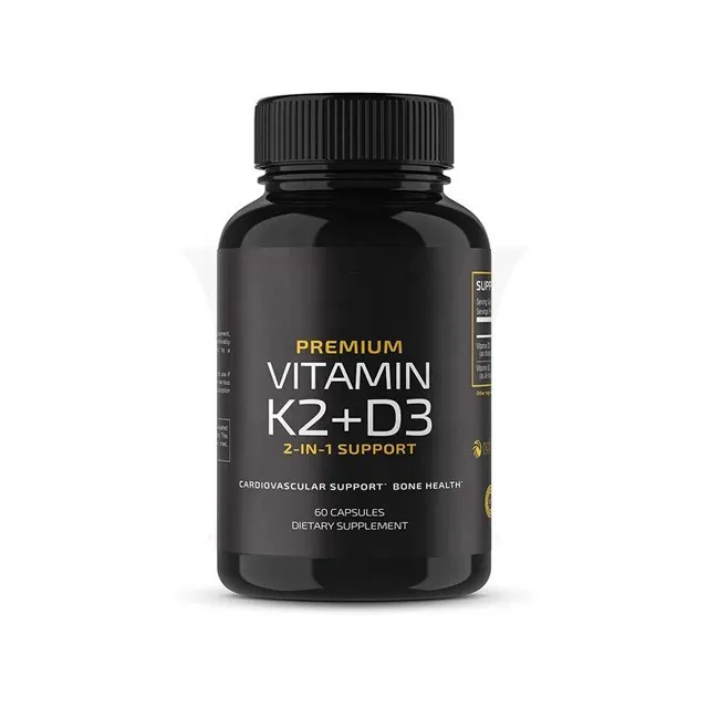 Vitamin K2 Vitamin D3 Kapsel für vollständig natürliche GMP nachgewiesene weizenfreie Lebensstil Wahl vegetarisch zuckerfrei