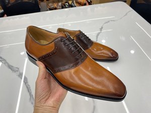 Zapatos de vestir de cuero personalizados de diseñador con cordones, punta redonda, de alta gama para hombre, zapatos de cuero transpirables que aumentan la altura, de lujo. - Product Image 5