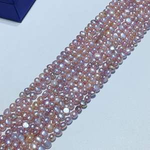 Perla barroca de agua dulce <span class=keywords><strong>Natural</strong></span> de 5-6mm, abalorios Diy, materias primas, cuentas de perlas sueltas, venta al por mayor, Perla Zhuji de agua dulce <span class=keywords><strong>Natural</strong></span> - Product Image 5