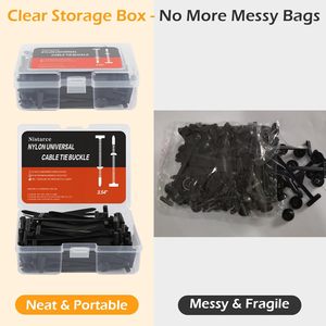 Nylon Universal Automotive Kabelbinder Schnalle Lock-Reiß verschluss und Befestigungs elemente 1,5mm x 1,5 m 100 Stück - Product Image 3