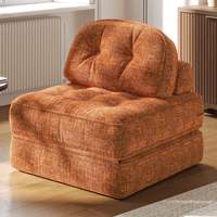 Canapé-lit compact moderne de luxe pour salon, mobilier en forme de L, fauteuil inclinable simple en velours côtelé, livré compressé en boîte, design économique pour la maison