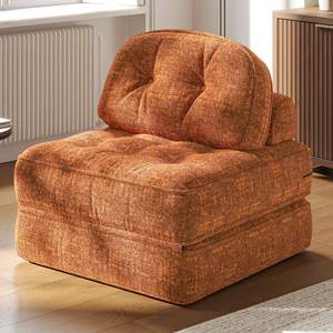 Sofá Cama Pequeño de Lujo Moderno para Sala de Estar, Mueble en Forma de L, Sillón Reclinable Individual de Pana, Compresión en Caja, Diseño Económico para el Hogar - Product Image 2