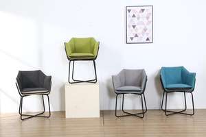 HOMEX Fauteuils nordiques pour salle à manger Salon Chaise de salle à manger Canapé moderne réglable en tissu nordique <span class=keywords><strong>scandinave</strong></span> de qualité supérieure - Product Image 4