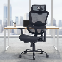 Chaise de bureau professionnelle moderne de haute qualité en maille, base en fer, chaise de bureau ergonomique de direction