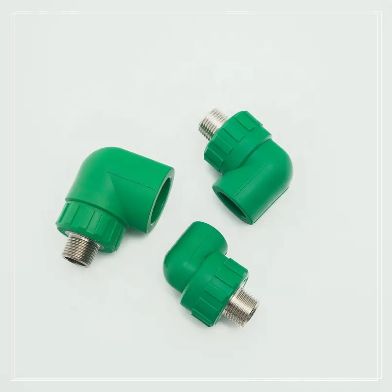 Diameter 1/2 "bahan pemipaan Adaptor plastik aksesoris pemasok air siku perempuan langsung 20x 1/2 PPR pipa pas