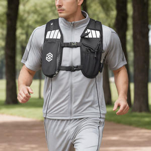 Gilet d'hydratation de course à pied en polyester pour sports de plein air avec sac à dos réfléchissant à double poche pour marathon, trail et jogging - Product Image 6