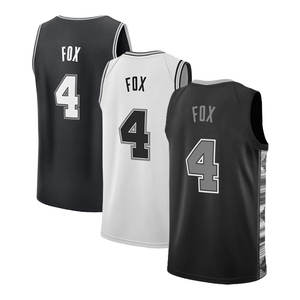 2025 nuove maglie da basket cucite/stampa a caldo San Antonio #4 De'Aaron Fox - Product Image 3