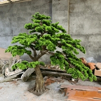 1.5M 2M 3M Haute Artificielle Bonsaï Pin Plante Pin Vert Arbre Pour Restaurant Hôtel Centre Commercial Décor