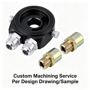 Adaptateur de filtre à huile haute performance personnalisé, adaptateur de plaque de refroidissement de filtre à huile pour course, pièce automobile de course, service d'usinage - Product Image 1