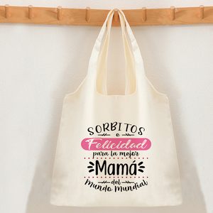 Sac fourre-tout en toile personnalisé avec logo imprimé « Have a Best Mom in the World », sac à bandoulière personnalisé <span class=keywords><strong>pour</strong></span> les voyages, <span class=keywords><strong>pour</strong></span> femmes et mères - Product Image 6