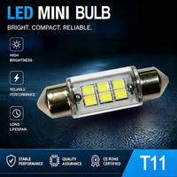 Bombilla LED T11 Canbus 4 LEDs 2835SMD 12/24V para Interior, Sin Error, para Instrumentos y Matrícula