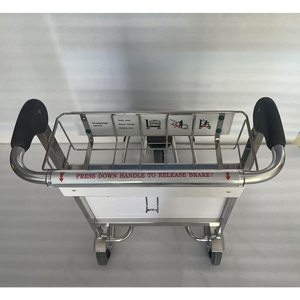Carrito de Equipaje Plegable Reforzado para Aeropuerto con Asiento para Pasajeros, Capacidad de 300 kg, Acero Inoxidable - Product Image 6