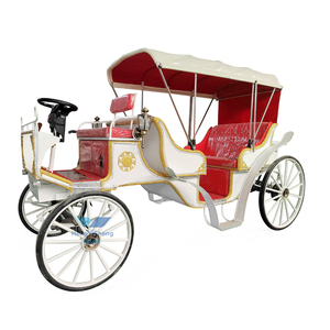Carruaje turístico eléctrico verde elegante Carruaje de caballos estilo Victoria Mejor precio Venta directa de fábrica Transporte especial - Product Image 1