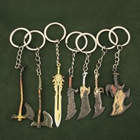 Spiel War God Axt Waffenmodell Messer Schlüsselanhänger Metall-Schlüsselhalter