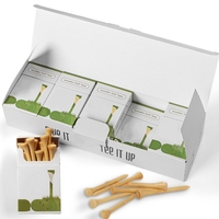 Tees de Golf de Bambú Ecológicos, Duraderos, Ligeros y de Primera Calidad, Material Biodegradable, Reducen la Fricción y el Efecto Lateral