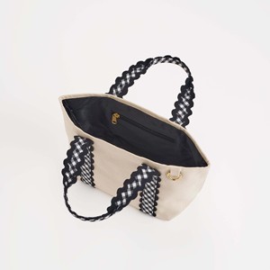 Sacs fourre-tout en toile blanche recyclée multifonctionnels et tendance 2026 avec motifs élégants pour femmes – Idéaux pour le shopping, la plage et les loisirs - Product Image 1