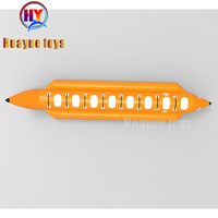 Tube unique orange personnalisé 6 personnes sièges PVC gonflable eau banane bateau remorquable poisson volant banane bateau jeux de sports nautiques