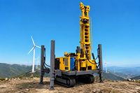 Foreuse sur chenilles pour forage de puits 330 m 90-450 mm, machine de forage de fondations pour éoliennes et puits d'eau