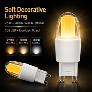 หลอดไฟ LED G9 ปรับความสว่างได้ ตัวหลอดซิลิโคน ชิป Epistar 140-160LM AC 120V 2700K-6500K CE ETL RoHS 15000H รับประกัน 2 ปี - Product Image 4