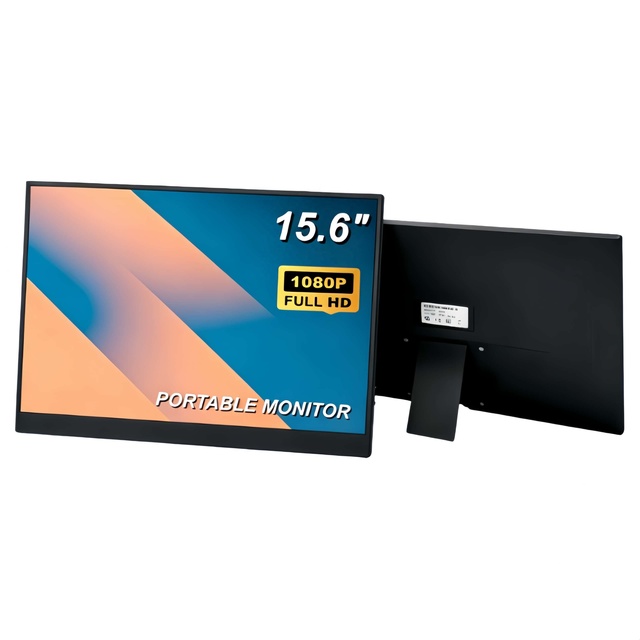 15.6 Inch Portable Monitor IPS 1080P HD with Smart Cover, Anti-Glare Matte Screen, Mini HD Port for Office/Gaming