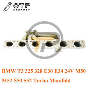 Tubo de escape OTP para BM * E30 E34 24V <span class=keywords><strong>M50</strong></span> M52 S50 S52 325 328 T3T4 SUS304 colector de alto rendimiento de acero inoxidable - Product Image 4