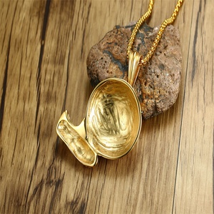 Wholesale Stainless Steel Jewelry Football Pendant Gold Plated Sneakers Shape <b>Men's</b> Pendant <b>Necklaces</b> - Product Image 4