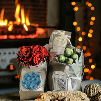 Bouquet de roses éternelles faites à la main, cadeau de fleurs éternelles pour la Saint-Valentin, la fête des mères, Noël, le Nouvel An, un anniversaire