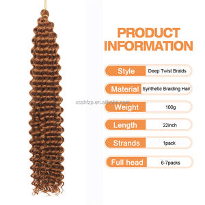 Extensiones de Cabello Sintético con Trenzas de Ganchillo Estilo Ondas del Océano para Mujer, Color Degradado, Trenzas de Pasión, Rizos de Agua - Product Image 4