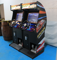 Machine de jeu de voiture de course d'arcade à jetons jeux vidéo de simulateur de conduite pour parc d'attractions