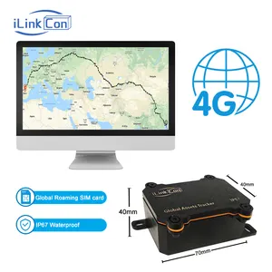 ILinkConマイクログローバルアセットGPSトラッカー貨物追跡デバイス (無料グローバルSIM) センサーオプションWiFiLBS GPS BLE IP67作業3年