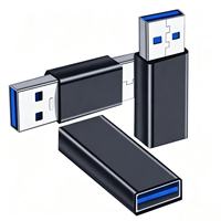 Adaptateur USB 3.0 avec boîtier métallique, extension USB 3.0 femelle vers mâle ; convertisseur USB mâle vers mâle ; connecteur USB femelle vers femelle