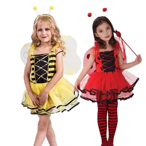 Tv & Film Kostuums Meisjes Jurk Kid Kever Wings Bee Lady Bug Kostuum Kids KCFC-023