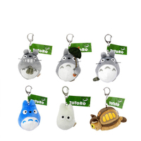 Porte-clés en peluche Totoro original, mignon, dessin animé, breloque de sac, poupée en peluche douce, cadeau Studio Ghibli, objet de collection