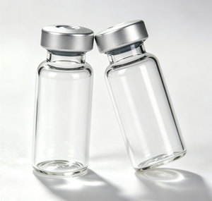 Smooth Matte Silver Aluminum Cap Clear Borosilicate <b>Crimp</b> Vials, Airtight Empty Mini Glass Bottles For Small Merchandise Sample - Product Image 5