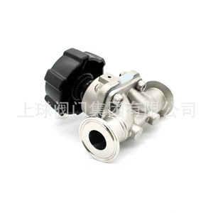 Up The Ball Diaphragm Valve DN40 316L Sanitary <b>Clamp</b> Type Manual <b>Quick</b> Connect - Product Image 4