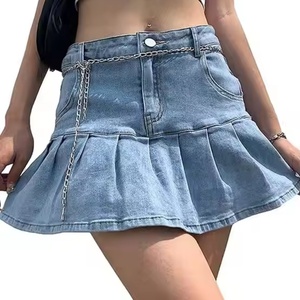 Jupe Courte Plissée en Jean Taille Haute pour Femme – Nouvelle Collection Été Tendance et Abordable - Product Image 3