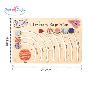 Plateau de puzzle <span class=keywords><strong>Montessori</strong></span> Solar System-Jeu de cognition spatiale éducatif en bois pour l'apprentissage des enfants DH11151 - Product Image 2