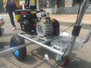 Hot Sale New Hand Push Cold Spray Road Marking Machine 5.5HP <b>Gasoline</b> Engine Adjustable 5-35cm Width Parking Lot - Product Image 3