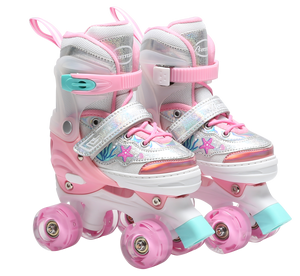 I pattini a rotelle in linea lampeggianti per bambini di nuovo Design supportano le scarpe ispessite della pista di pattinaggio sportivo all'aperto - Product Image 2