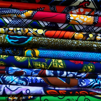 Nouveau motif de tissu parapluie au design tendance, imprimé wax africain, imprimé hollandais, brocart, tissé en trame, uni, type fil peigné