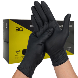 Gants industriels noirs d'examen jetables 3Q Gants médicaux chirurgicaux en <span class=keywords><strong>nitrile</strong></span> de 12 pouces à usage unique de haute qualité - Product Image 6