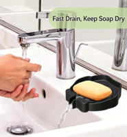 Support multifonctionnel pour savon sec non collant, éponge et flacon de lotion, avec drainage rapide pour salle de bain et cuisine.
