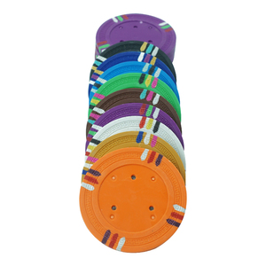 Vente en gros de jetons de poker en argile vierge 12 rayures, autocollants remplaçables pour salle de poker, jetons de jeu de poker - Product Image 1