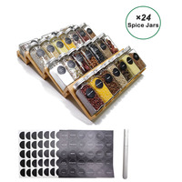 Organisateur de tiroir à épices extensible en bois de bambou pour bocaux à épices de 24, 48 ou 64, plateau à épices à 4 niveaux pour armoire à tiroirs de cuisine