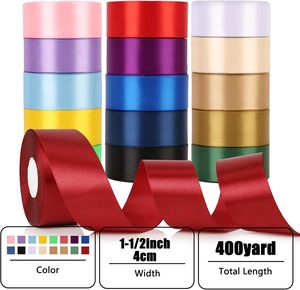 Factory Wholesale <b>Christmas</b> Customized Solid Color Double Sided Gift Red Printed Satin <b>Ribbon</b> With 1cm 2.5 cm 4 cm 10 cm - Product Image 3