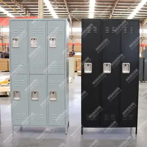 Public Storage Gym School Laundry Cupboard Clothes Kindergarten Wardrobe Almirah Cabinet Metal 6 Door Steel Locker