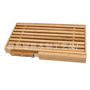 Planche à découper en bambou 40x23.5x4cm avec fente pour couteau, pour trancher et présenter les baguettes - Product Image 5
