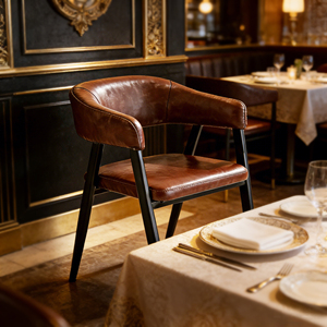 Sillas de Restaurante Modernas con Patas de Madera Maciza, Tapizadas, Asientos Comerciales para Comedor, Estructura de Madera, Silla de Bistro, Cafetería, Juego de Muebles para Hotel - Product Image 1