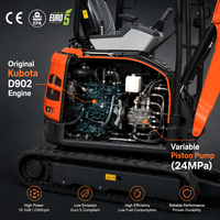 Mini Excavadora de 2 Toneladas en Venta, Nueva Excavadora Hidráulica de Cadenas, Precio de Fábrica, Máquina Pequeña para Construcción
