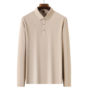 <span class=keywords><strong>Camicia</strong></span> con Base a maniche lunghe in tinta unita Business Casual di nuovo stile con POLO con collo plissettato di fascia alta - Product Image 4